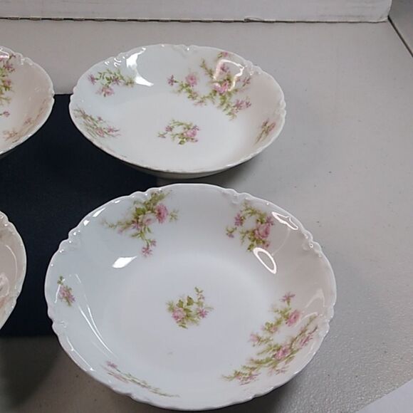 Antique Haviland France Limoges Berry/sauce Bowls Pink Rose (6) - Picture 4 of 10